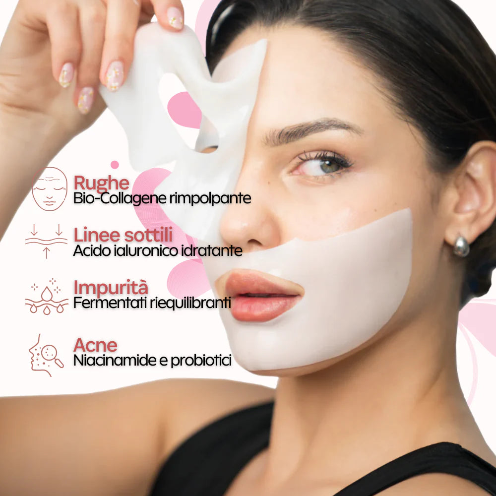 Maschera al Bio-Collagene By WowSkin -Set 5 maschere+5 maschere omaggio-
