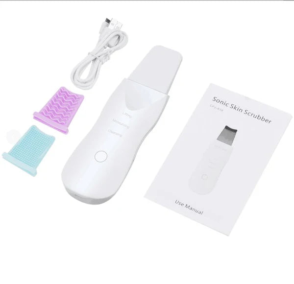 Ultrasonic Skin Scrubber Ultrasuoni Viso Pulizia Face Skin Peeling (IN OMAGGIO 1 CREMA EFFETTO LIFTING+1 CREMA IDRATANTE VISO)
